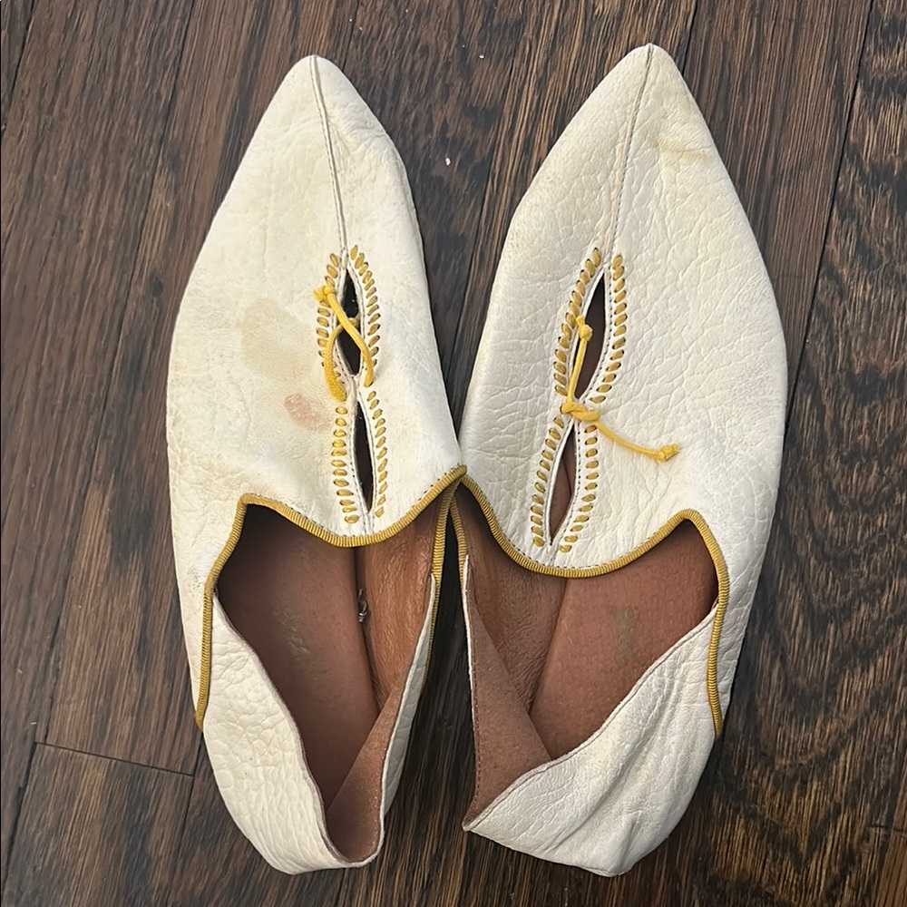 Elegant White Leather Women's Shoes